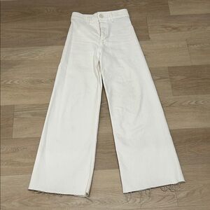 Zara White Wide Leg Jeans